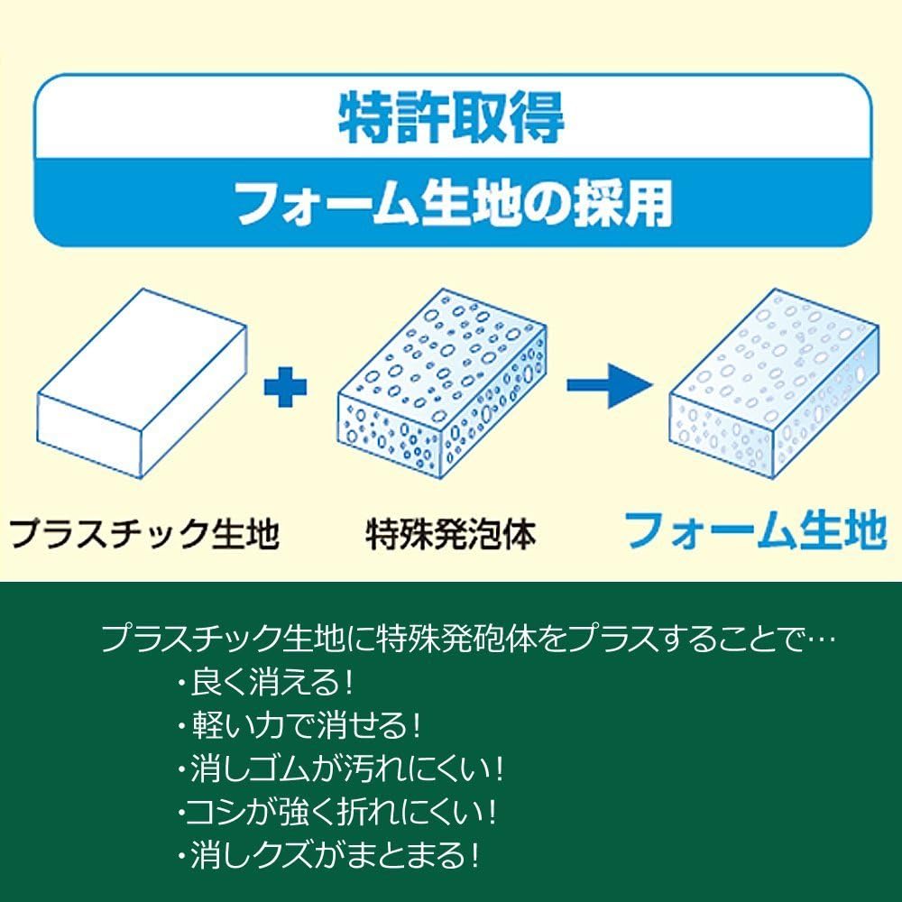 Sakura Arch Evolutional Foam Erasers, 5-Pack, White (Japan Imported) - Image 5