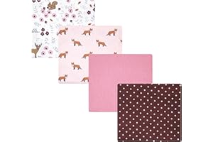 Luvable Friends Little Treasure Flannel Receiving Blankets 4pk