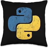 Python Programming Logo for Programmers Throw Pillow