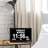 TROCOTN Digital Clock with Date and Day 7 inch Large Display 8 Languages view 2