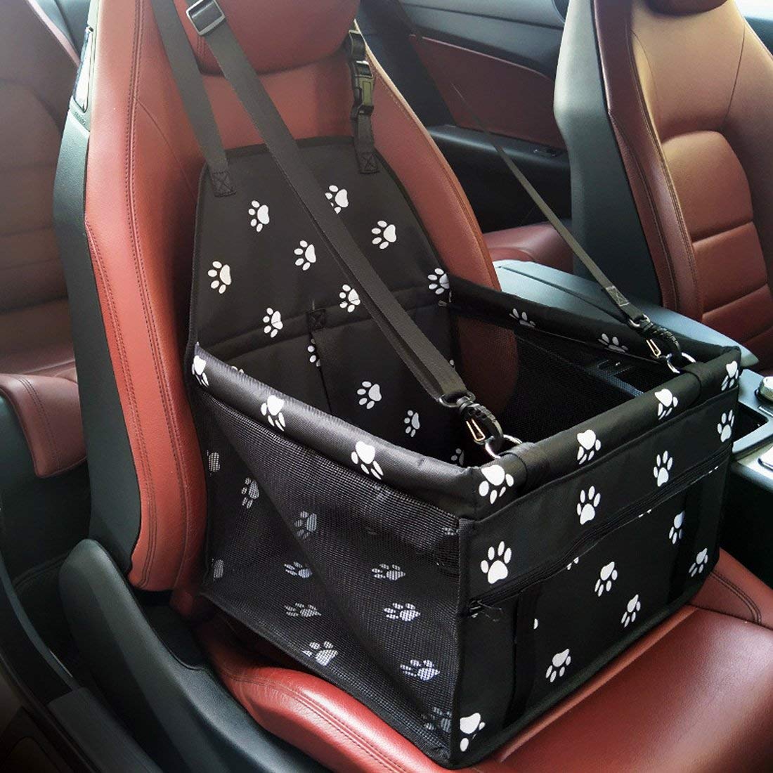 Fineinno Pet Booster Seat Foldable Dog Seat Cover For Cars With Dog Seat Belt And Storage Pocket Amazon In Pet Supplies