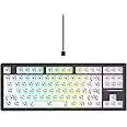 GTSP 75% Custom Barebones Keyboard kit Gasket Mouted，Blank DIY Silent TKL Mechanical Gaming Keyboard PCB Hot Swappable 3pin/5pin Switch with South-Facing RGB for Win/Mac (M87 Kit-Black)