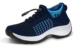 STUNAHOME Orthopedic Sneakers Breathable Women Walking Shoes Slip on Trainers Women's Comfortable Casual Ladies Athletic Shoe Thick Bottom