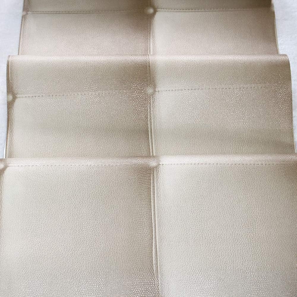 ZHAORLL European 3D Stereo Simulation Leather Soft Bag Leather Pattern PVC Wallpaper Living Room TV Background Wall Bedroom Non-Self-Adhesive 53CM*10M