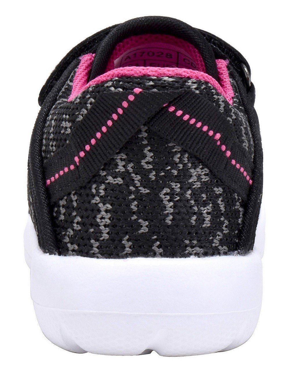 Toddler\'s Lightweight Sneakers Boys and Girls Cute Casual Running Shoes Multiple Colors (7 M US Toddler, Black/Fuchsia)