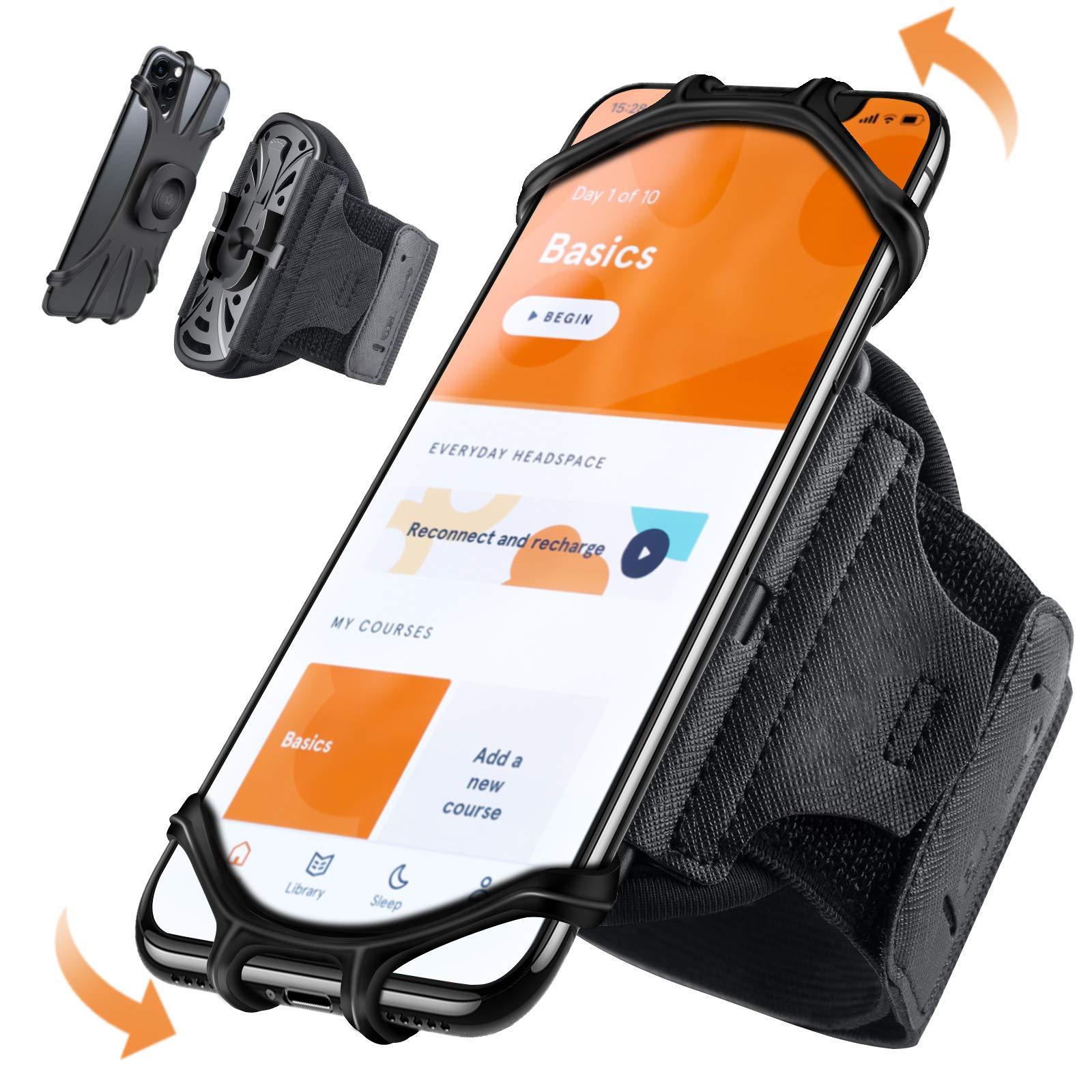 Phone Running Armband - 360ยฐ Rotatable Forearm Mobile Phone Holder