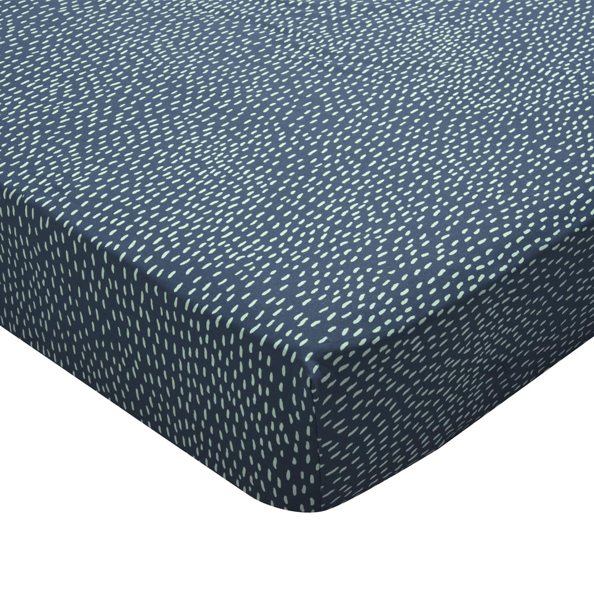 Printed Fitted Sheet in Lyocell, Jade, 160 x 200 cm, Origin