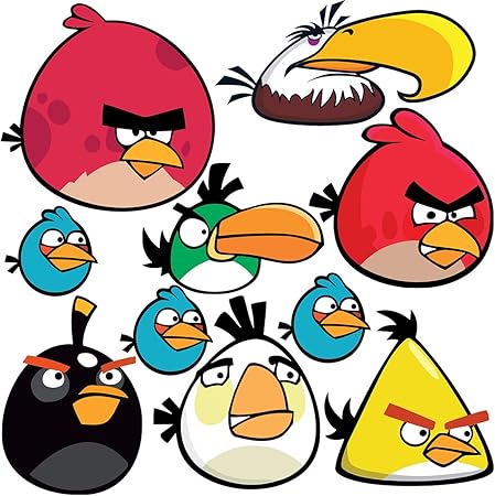 Angry Birds personajes Grupo de póster de vinilo autoadhesivo adhesivo