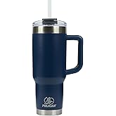 Pelican Hydration Pelican Porter™ 40 oz Vacuum Insulated Tumbler - Recycled Stainless Steel Double Wall Travel with Dual Lid, Powder Coated Insulated Coffee Mug For Hot Cold Drinks, Midnight