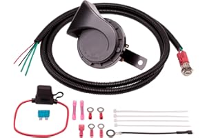 FARBIN Polaris Horn Kit 12v DC Auto Snail Horn Kit with White Lighted Button, Compatible with ATV, UTV, RZR, Arctic Cat Wildcat, Kawasaki Teryx, Yamaha Rhino, etc