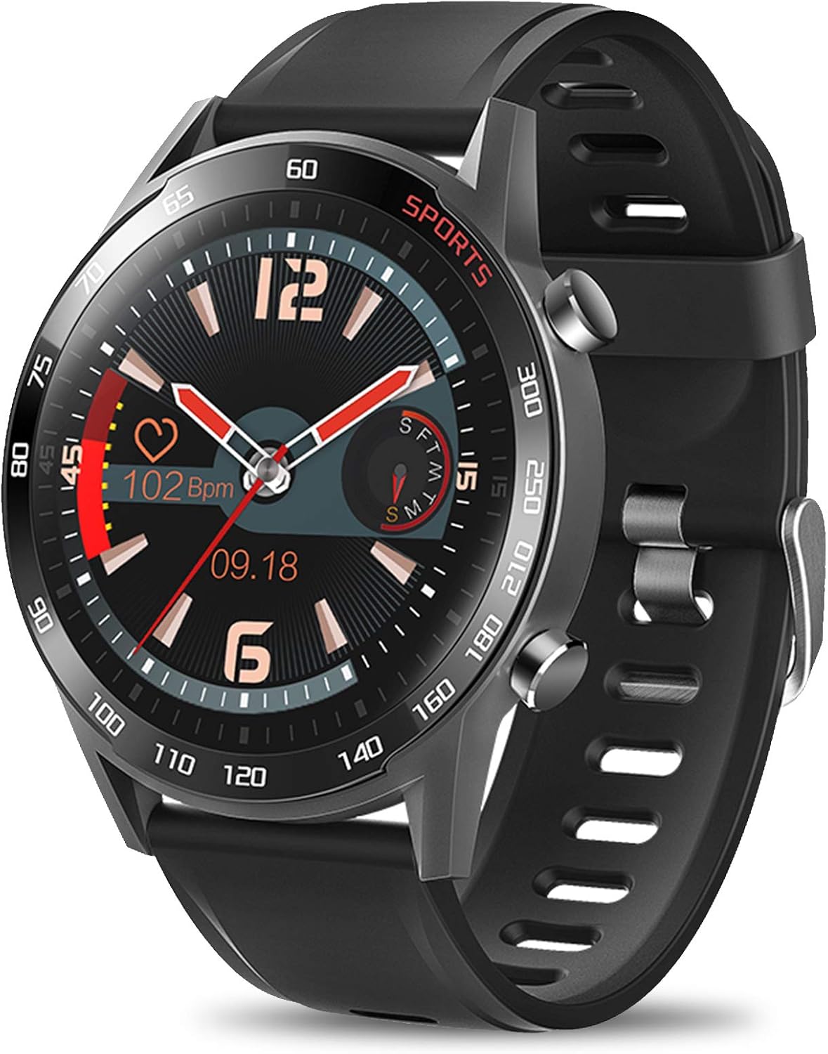 Smart Watch, LCW Fitness Tracker Watch with Heart Rate Blood Pressure Monitor, Blood Oxygen Meter, Body Temperature Measurement, Step Counter, Sleep Tracker, IP67 Waterproof Smartwatch for Men Women