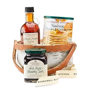 Stonewall Kitchen Birch Breakfast Basket Gift (3 pc)