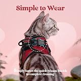 rabbitgoo Cat Harness and Leash Set, Extra Small, Reflective, Red, S view 4