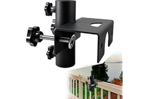 YZZHAJ Beach Patio Umbrella Clamp Outdoor Umbrella Holder,Deck Umbrella Mount Fishing Umbrella Clamp Holder Clip Flag Pole Ho