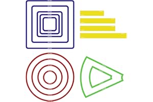 Sintuff 15 Pcs Spell Effect AOE Damage Template Area Translucent Acrylic Spell Marker Set Include 5 Cube 4 Circle 2 Cone 4 Line Templates for Gifts Trpgs Dm Gaming Accessories(Colorful)