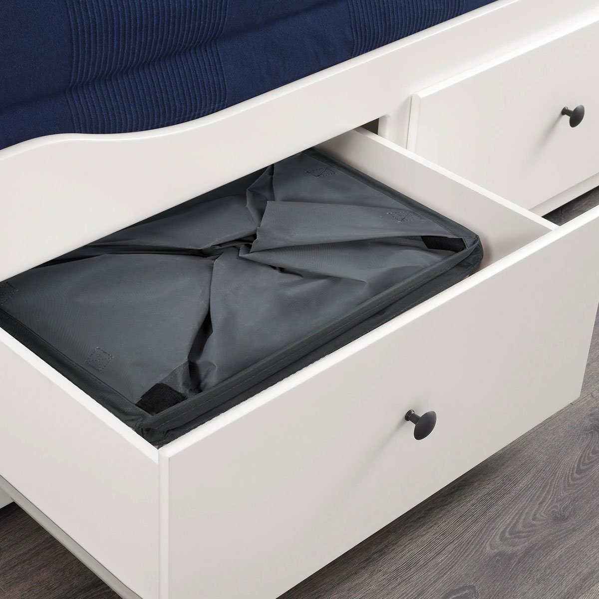 Chrislley Collapsible Laundry Basket with Handles Large Rectangular Laundry Bin 600D Oxford Fabric Waterproof Laundry Hamper 59 * 32 * 39 cm (Gray)