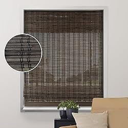 ARLO BLINDS Sheer Bamboo Roman Shades with Valance