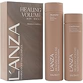 L'ANZA Healing Volume Hair Thickening Shampoo & Conditioner Set, Volumizing, Boosts Body, Lightweight Cleanse, Adds Fullness, Color Safe, Anti-Frizz Anti-Humidity, Sulfate Free, Hair Care Kit