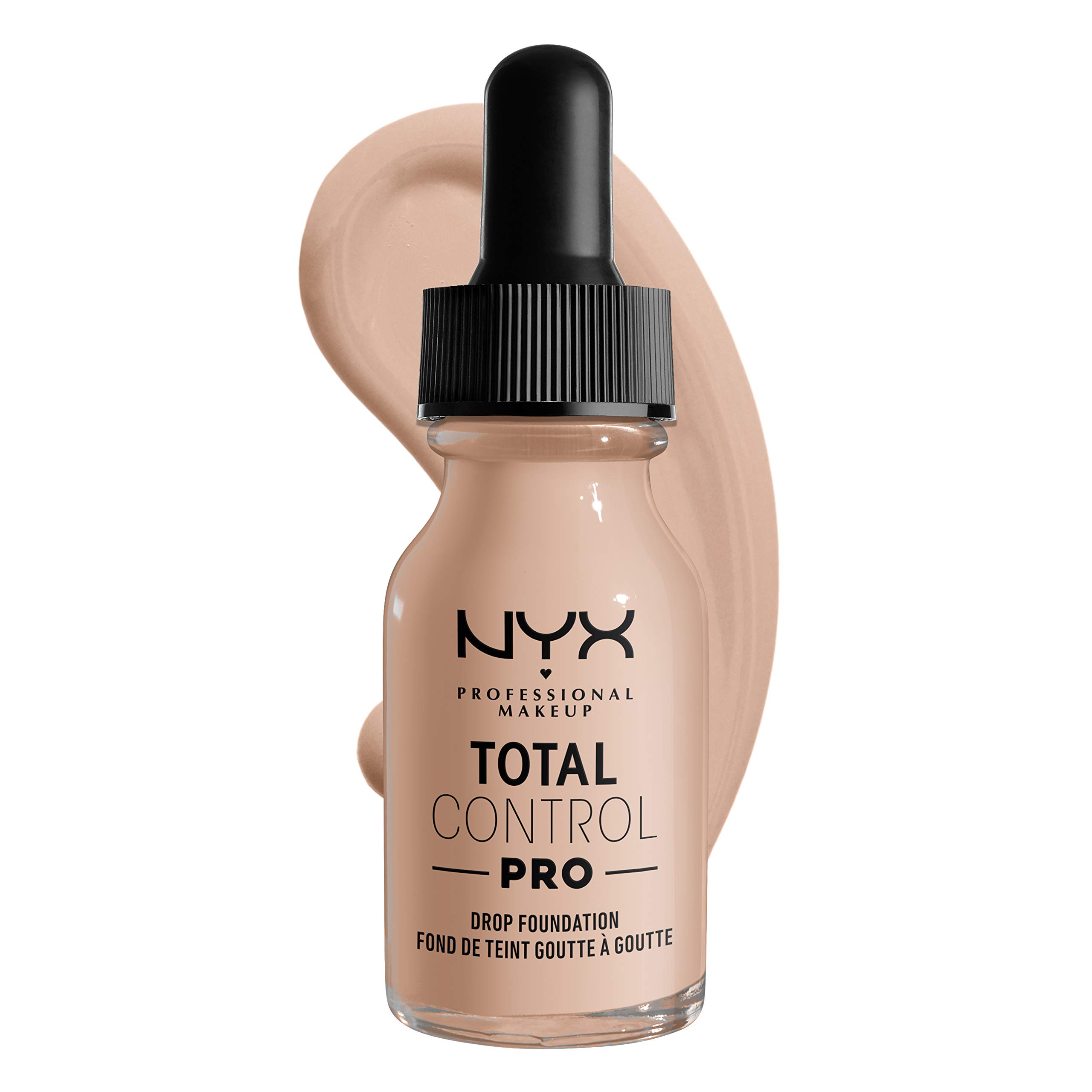 NYX Professional Makeup Total Control Pro Drop Foundation, Precise Dosage, Customised and Buildable Coverage, Vegan Formula, True-to-Skin Finish, 13 ml, Shade: Porcelain