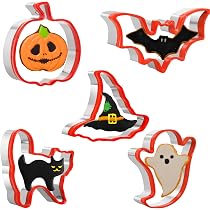 Lot De 10 Emporte-pièces Halloween – Acier Inoxydable, Formes Chauve-souris, Citrouille, Chat, Fantôme, Etc. - 2