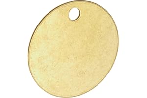 Brady 23210 1-1/2" Diameter B-907 Brass Round Blank Brass Valve Tags (Pack of 25)