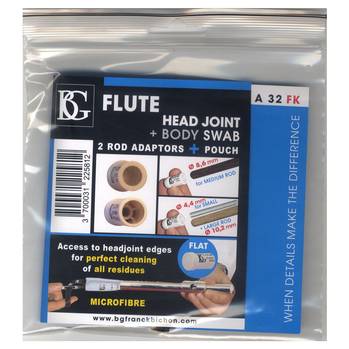 BG-A32FK - Body and headjoint swab for Flute