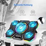 LIANGSTAR Laptop Cooling Pad 6 Quiet LED Fans 15.6-17 Inch Switch Speed view 3