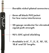 Fender Professional Series Instrument Cable 10ft Straight Black view 2