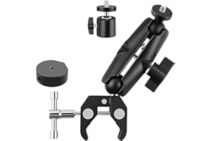 GUNOVY Starlink Mini Mount, Adjustable Clamp Mount for Starlink Mini Accessories with Starlink Mini Tripod Mo UNT Adapter 1/4-20 Threaded and 1/4" Swivel Mini Ball Head for RV Ladders Campers Guardrails