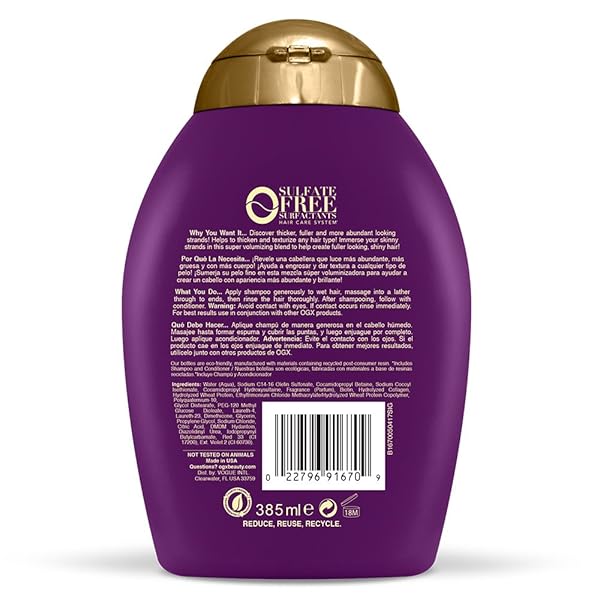 OGX THICK & FULL + BIOTIN & COLLAGEN SHAMPOO, 13 OUNCE