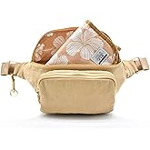 Ditty Co. - Lanikai Small Diaper Bag - Portable Changing Pad - Crossbody Bags For Women - Fanny Pack - Baby Travel Essentials (Natural Tan)