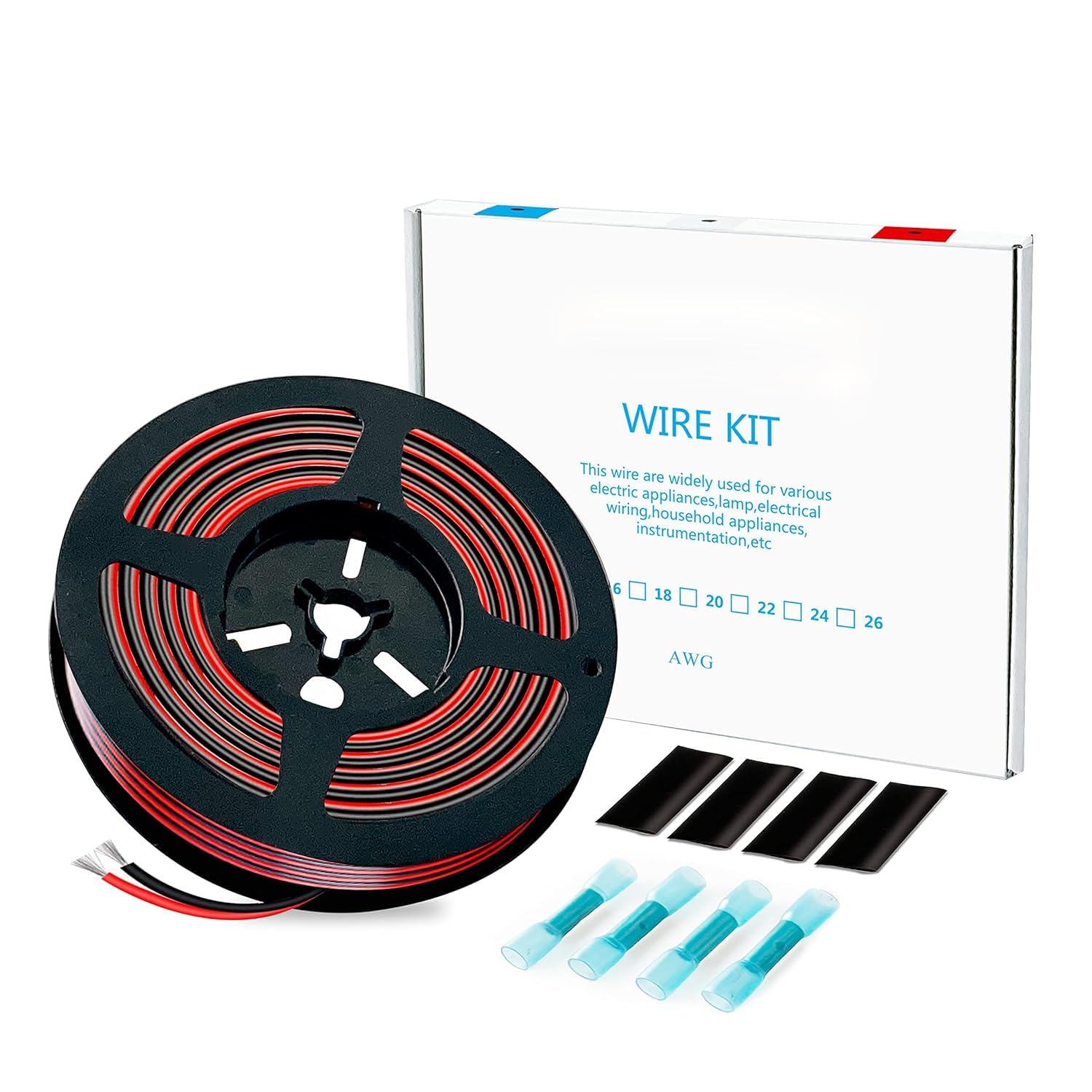 14 Gauge Silicone Wire-17 Ft Length(8.5 Ft Black and 8.5 Ft Red),HuLuWa 14 AWG 2.07mm² Electrical Cable - Flexible,High Temperature Resistant,and Tinned Copper Strands-Ideal for RC Car,and More — image 1
