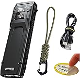 Nitecore EDC23 EDC Flashlight, 2500 Lumen Ultra-Slim Flat Shape USB-C Rechargeable Fast Charging with Digital OLED Display, Mechanical Lock Switch