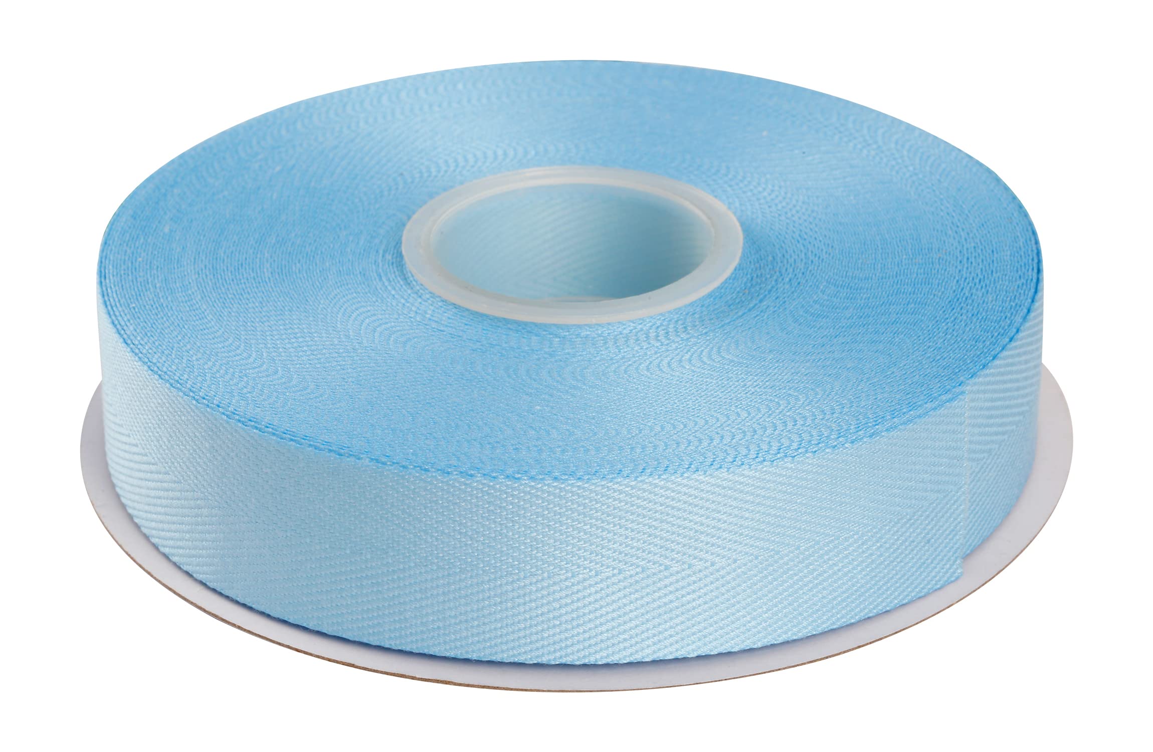 Joycrosso Herringbone Tape Twill Ribbon Soft Handle, Great for Gift Wrapping Craft Sewing, 25mm x 22 Meters - Blue Topaz