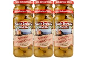 SANTA BARBARA OLIVE CO Santa Barbara Olive Stuffed Olives, Anchovy, 5 Ounce (Pack of 6)