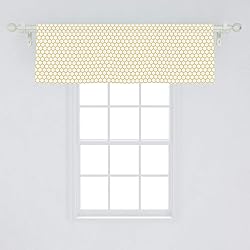 Ambesonne Yellow and White Window