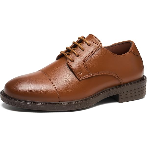 Amazon.com | Toddler Boys Girls Dress Shoes Brown Black Leather Loafers  Wedding Oxford Shoes Uniform School Flat Shoes