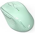 TECKNET Wireless Mouse, 2.4G USB Computer Mouse with 6-Level Adjustable 4800 DPI, 30 Months Battery, Ergonomic Grips, 6 Buttons Portable for PC, Chromebook, Mac - Green