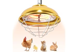Roodike Hanging Chicken Coop Heater, 300W 2 Heating Levels Premium Waterproof Heaters for Chicks Brooder Pen, Duck, Pet House, Poultry, Greenhouse Plant