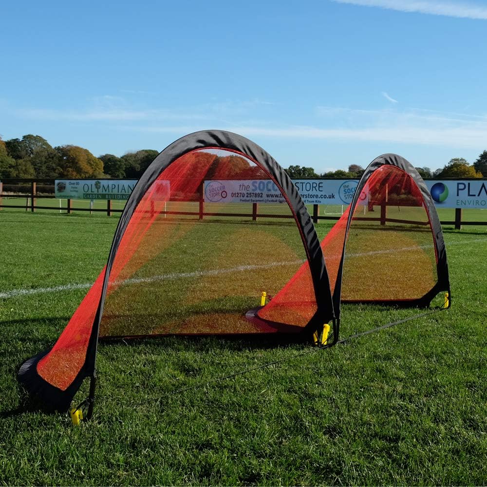 The Soccer Store Diamond Pop Up Goal | Pair of Pop Up Football Goals with carry bag (4ft or 6ft)