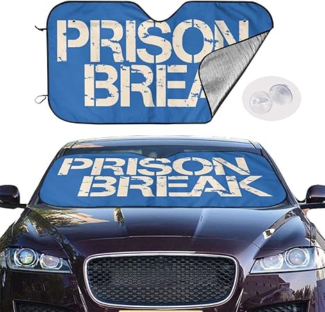 Amazon プリズンブレイク フロントガラス用 車用 サンシェード 強力吸盤 フロントガラスカバー 遮光カーテン プライバシー保護 車中泊 仮眠 盗難防止 遮熱 日よけ Uv 紫外線カット 簡単取付 暑さ対策 軽自動車 小型乗用車 130x70cm サンシェード 車 バイク