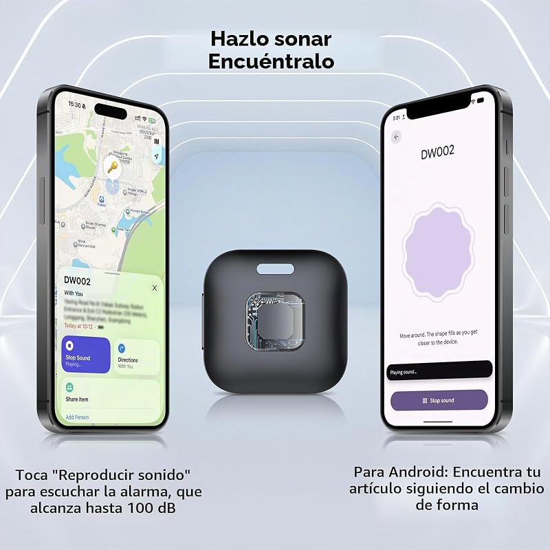 Suporte a etiquetas Air Smart para iOS Find My ou Android Find Hub 4 peças (preto)