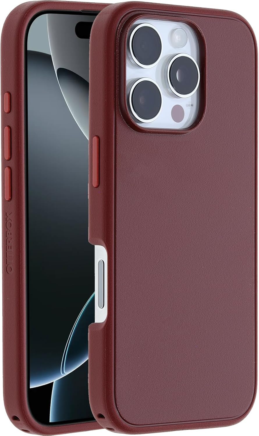 OtterBox iPhone 16 Pro (Only) - Symmetry Series+ Case - Brick (Red) - Snaps to MagSafe - Ultra-Sleek - Raised Edges Protect Camera & Screen - Non-Retail Packaging