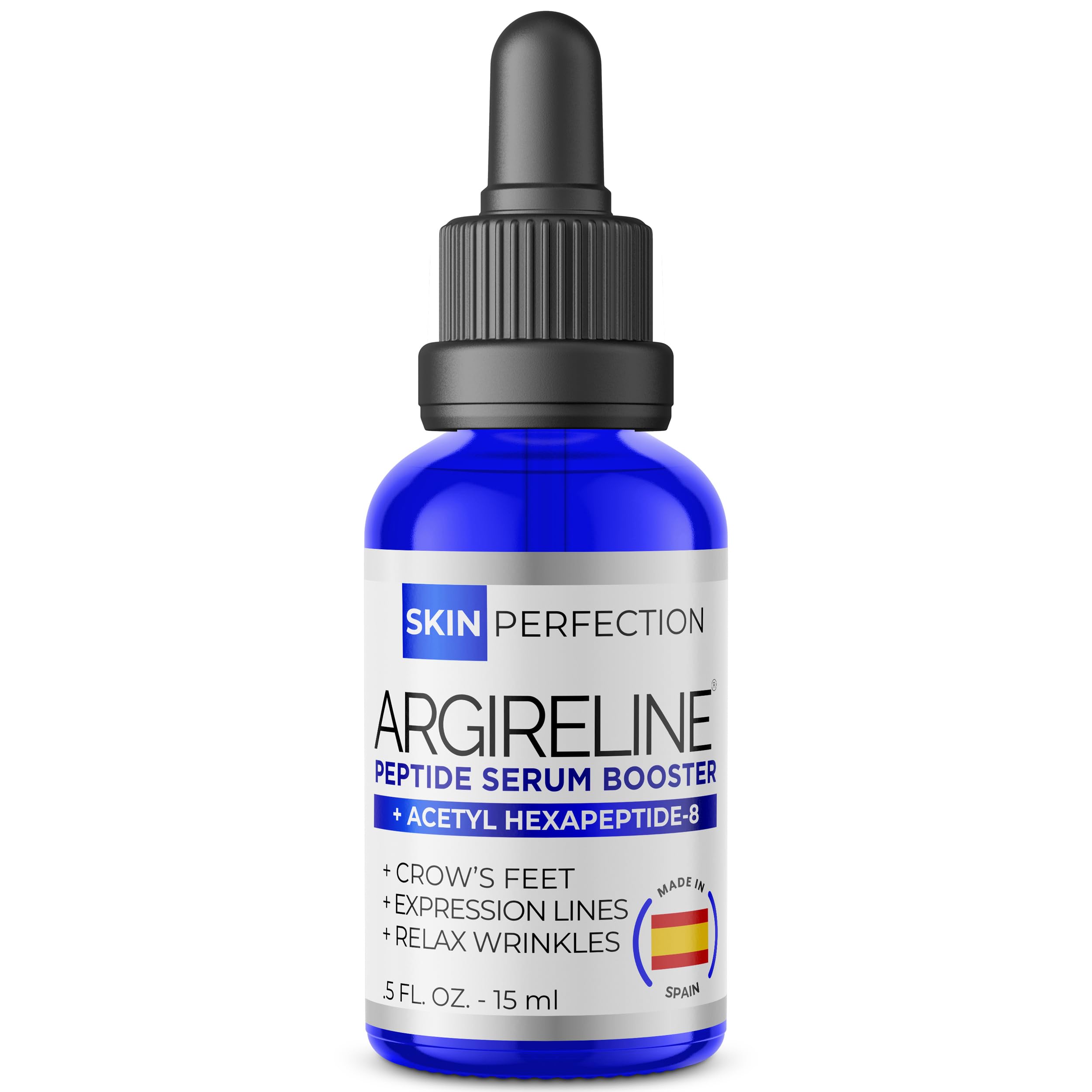 Skin Perfection Argireline Serum - Peptides Serum for Face with Acetyl Hexapeptide-8 for Fine Lines & Wrinkles - Diy Anti Aging Argireline Booster Solution Mix with Any Skincare Products 0.5oz