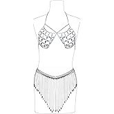 Connie Cloris Womens Sexy Body Chains Suit Two Piece Bikini Beach Body Jewelry