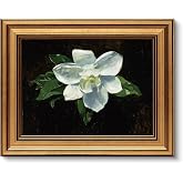 VIYYIEA Vintage Gold Framed Wall Art, Flowers Canvas Paint, 8x10 IN | Wall art for living room, High quality frame, Long last color