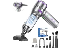 GENTANT Mini Vacuum Cleaner Cordless, Car Vacuum Cleaner High Power Rechargeable Strong Suction Flexible Hose, Air Duster Blower Brushless Motor, Airify Pro Car Vacuum for Home Office Pet Hair