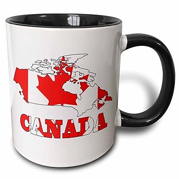 Amazoncom 3drose Mug587184canadian Flag In The Outline - 