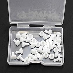BOPOREAE 35 Pcs 3 mm/0.12 in Silicone Rubber Plug