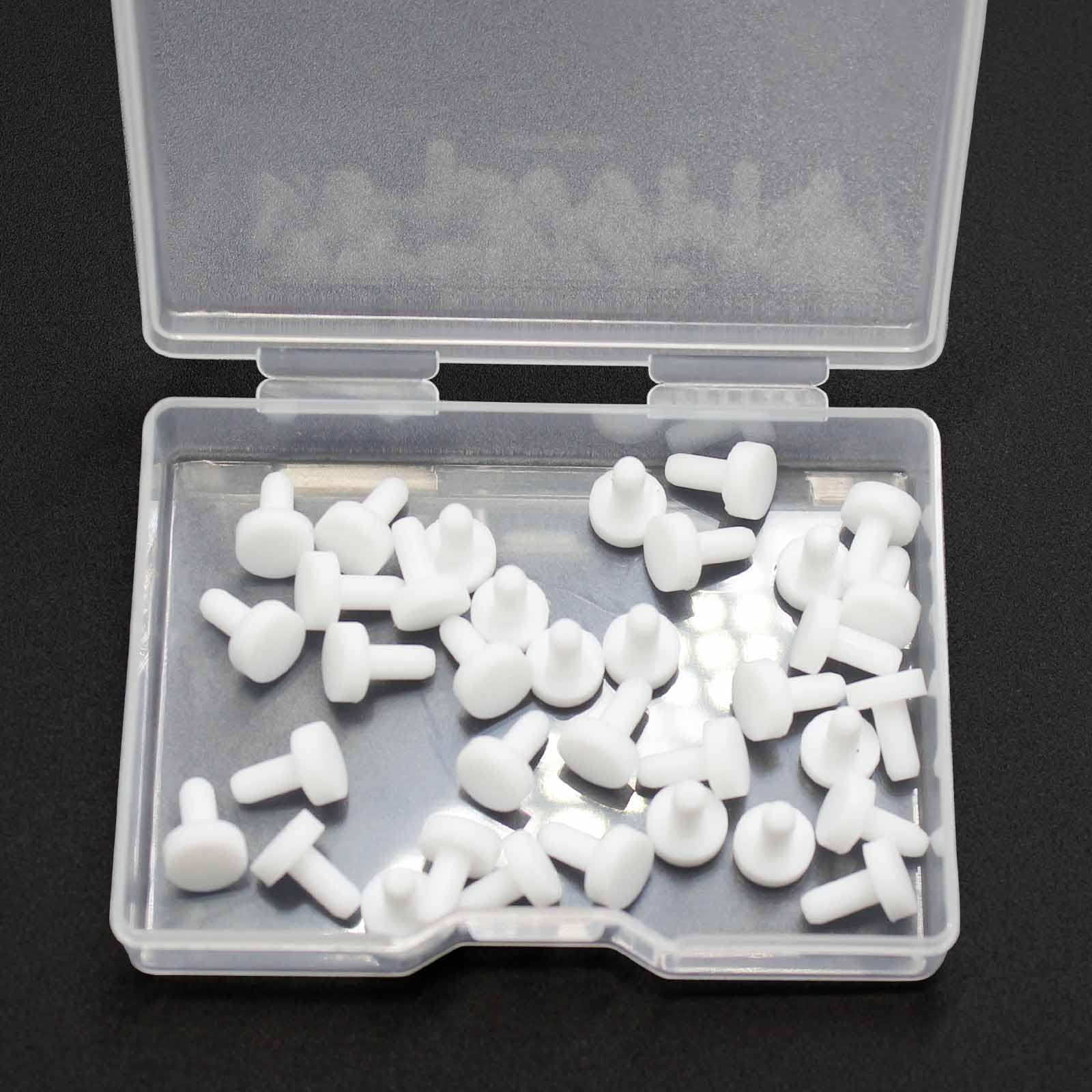 BOPOREAE 35 Pcs 3 mm/0.12 in Silicone Rubber Plug